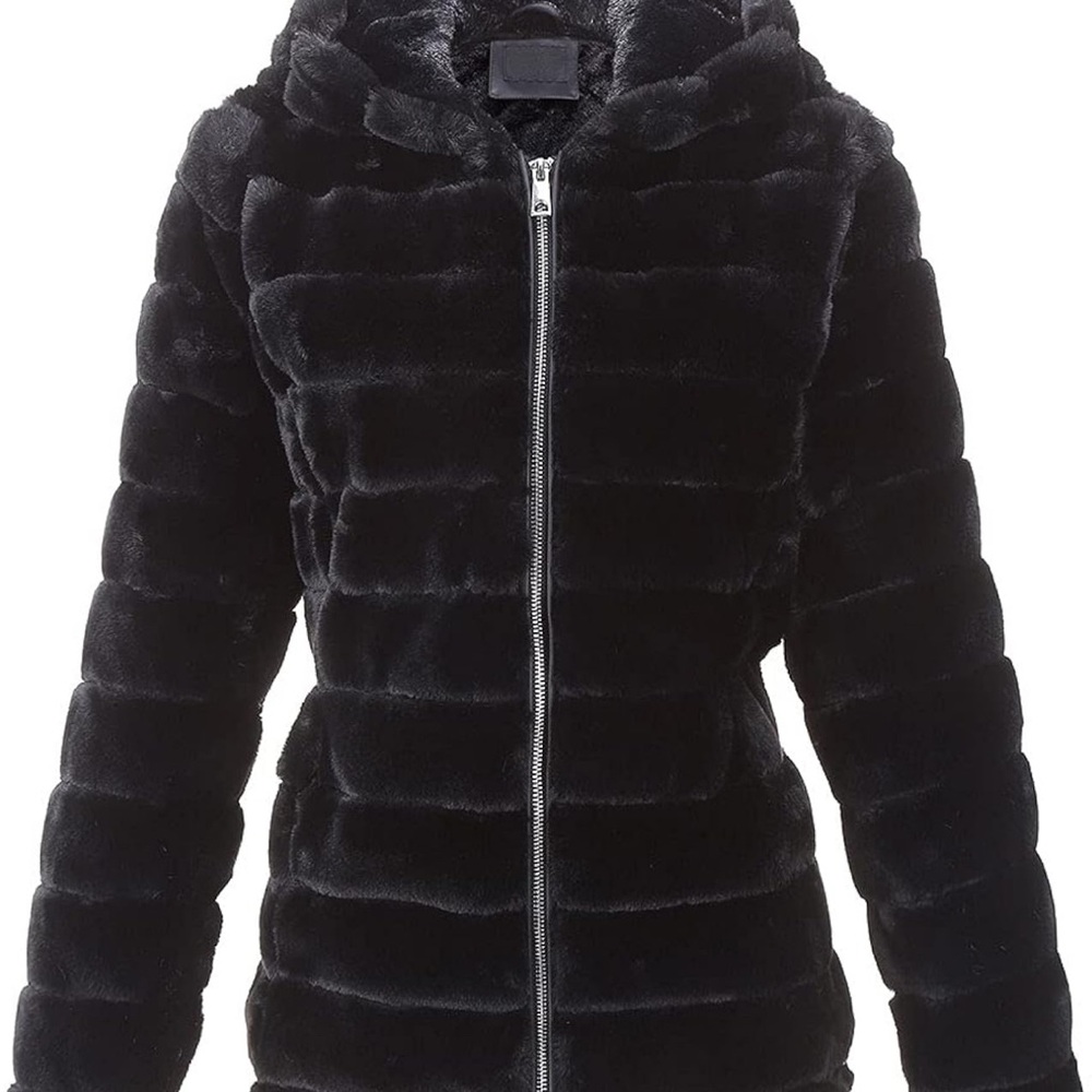 Women's Black Faux Fur Jacket